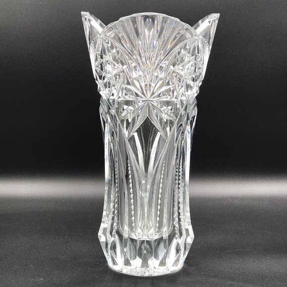 JG Durand Cristal D'Arques 11 3/4" Crystal Vase Vincennes Pattern Made in France - Picture 1 of 12